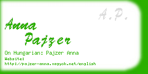 anna pajzer business card